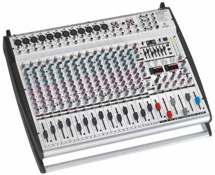 Behringer PMH-5000 Powered Mixer,20-channel mixer section comprised of 12 mono and 4 stereo channels plus separate tape returns, 400W Per Channel at 4 ohms, 200W Per Channel at 8 ohms and 800W Bridged at 8 ohms of Power Rating, Effective, extremely musical 3-band EQ, switchable low cut filter and clip LEDs on all mono channels (PMH5000 PMH 5000 PMH-5000 PMH)