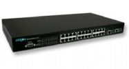 Unicom POE-61226T SmartPoE/2402 Series 24 Port 10/100 Smart PoE Switch with 2 Gigabit Combo, Conforms to IEEE802.3 10BASE-T, 802.3u 100BASE-TX, 802.3ab 1000BASE-T, 802.3z Gigabit fiber, 802.3af power over Ethernet, Port Based VLAN /802 .1QTag VLAN, High back-plane bandwidth 8.8Gbps, IEEE802.3ad Port trunk with LACP (POE61226T POE 61226T) 
