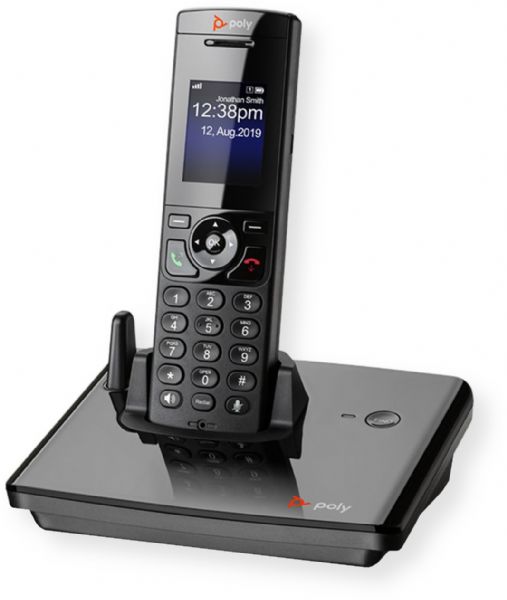 Poly 2200-49230-001 Model VVX D230 DECT IP Phone, Black; 2