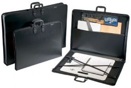 Alvin PP1418 Studio Art Portfolios F/14x18, Constructed of durable, heavy-duty black polypropylene with stitched cloth edges, Inside youll find a 6