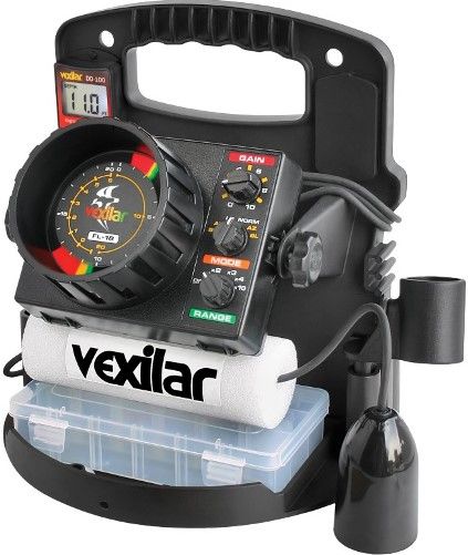 Vexilar PP18PVD Model FL-18 Ice ProPack II Locator With Pro View Ice Ducer & DD100, 400 Watts Peak-to-Peak Power output, Frequency 200 kHz, High Resolution Display 525 Bits, 2.65