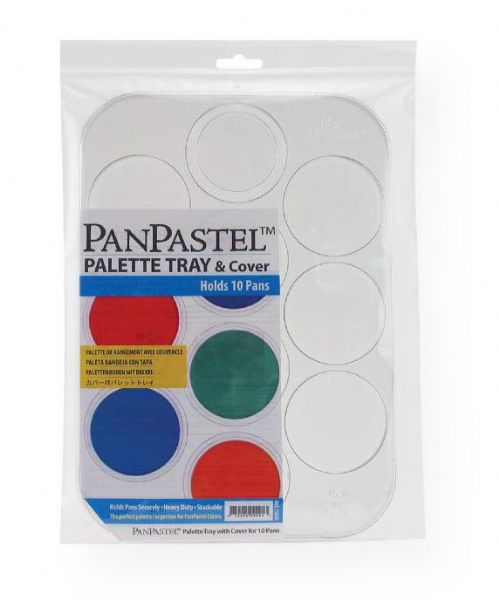 PanPastel PP35010 Empty Palette 10-color Tray; Empty palette trays securely hold pans, are stackable, and come with a cover; Purchase extra storage jars to hold Sofft Tools sponges and knife covers; Empty palette 10-color tray; Shipping Weight 0.31 lb; Shipping Dimensions 12.00 x 9.00 x 0.5 in; UPC 879465000913 (PANPASTELPP35010 PANPASTEL-PP35010 PANPASTEL/PP35010 PAINTING)
