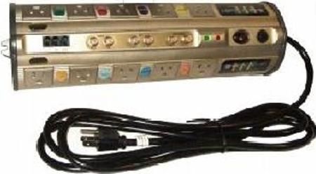 PPP Power Play Products PP-50009FAV-G Gold Home Theater Power Center, 6900 Joules, 10 Outlets & Space for Large Adapters, EMI/RFI Noise Filter, Reset and on/off switches, 9 Ft Heavy Duty Cord with Molded Plug, Phone/FAX/Modem Protection, Digital Video/Cable TV Connection Protection, Surge protection and ground indicator lights (PP50009FAVG PP50009FAV-G PP-50009FAVG PP-50009FAV)