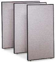 Bush PP66760 Panel H66” x W60” ProPanel Collection, Light Gray/Slate Finish, Constructed with internal metal inserts for stability, Sturdy plastic extruded trim, Includes steel, in-line connector, Includes adjustable levelers, Fabric-covered privacy panel (PP 66760 PP-66760 PP667-60) 