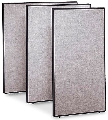 Bush PP66760 Panel H66 x W60 ProPanel Collection, Light Gray/Slate Finish, Constructed with internal metal inserts for stability, Sturdy plastic extruded trim, Includes steel, in-line connector, Includes adjustable levelers, Fabric-covered privacy panel (PP 66760 PP-66760 PP667-60)