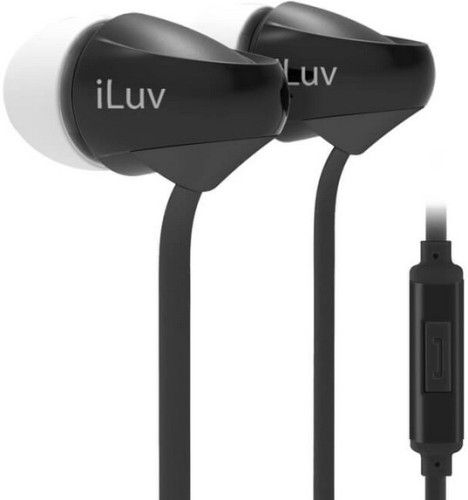 iLuv PPMINTSBK Peppermint Talk Tangle-resistant Noise-isolating Stereo Earphones, Black; For all iPhone, all iPod touch, all iPod nano, all iPad Air, alll iPad, all Galaxy S series, all Galaxy Note series, all Galaxy Tab series, LG, HTC, and other smartphones, tablets and 3.5mm audio devices; Built-in microphone and remote for easy hands-free calling and music playback control (PPMINTS-BK PPMINTS BK) 