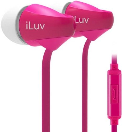 iLuv PPMINTSPK Peppermint Talk Tangle-resistant Noise-isolating Stereo Earphones, Pink; For all iPhone, all iPod touch, all iPod nano, all iPad Air, alll iPad, all Galaxy S series, all Galaxy Note series, all Galaxy Tab series, LG, HTC, and other smartphones, tablets and 3.5mm audio devices; Built-in microphone and remote for easy hands-free calling and music playback control (PPMINTS-PK PPMINTS PK) 