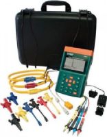 Extech PQ3350-3 Three-Phase Power Harmonics Analyzer Kit (3000A 24" flexible current clamp probes), Large backlighting LCD displays up to 35 parameters in one screen, Clamp-on True RMS power measurements with on-screen Harmonics display, Simultaneous display of Harmonics and Waveform, Display of Waveform with Peak Values (1024 samples/period), UPC 793950333532 (PQ33503 PQ3350 3 PQ-3350-3 PQ 3350-3) 