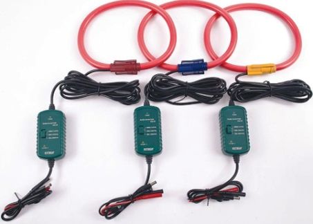 Extech PQ34-30 Flexible Current Clamp Probes 3000A For use with PQ3450 3-Phase Power Analyzer/Datalogger and PQ3470 3-Phase Graphical Power and Harmonics Analyzer/Datalogger, Set of 3 clamp probes with 24 in. perimeter, UPC 793950334300 (PQ3430 PQ34 30 PQ-34-30 PQ 34-30)