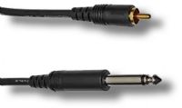 Mogami PR20 Mono 1/4" Male - RCA Male, 20ft, Black; Superflexible NEGLEX OFC copper; 19.8 pF/ft capacitance, 75 ohm impedance; Low profile molded strain reliefs to ensure strength and maximum flex life; RCA connectors use a non-magnetic gold plated material; 1/4" connectors plated with hard bright nickel and double molded for maximum strength (MOGAMIPR20 MOGAMI PR20 PR 20 MOGAMI-PR20 PR-20)  