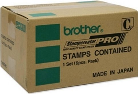 Brother PR2260B6P model PR2260 Pre-inked Stamp for use with Brother Stampcreator Pro System SC-2000,Box of 6 22X60MM, Black (PR2260B6P PR-2260B6P PR 2260B6P PR2260-B6P PR2260 B6P)