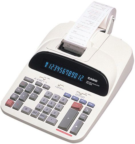 Casio PR-420A Color Printing Calculator, 12-digit Printer with Easy-to-Read Big Display, Prints 3.5 lines per second, 2-color printing, Time Calculations, Full decimal system; floating, fixed 0-6  with round-off, round-up or cut-off, and ADD mode, Mark-up/Mark-down key, Automatic Constants, Independent Add Register, Grand Total (PR-420 PR 420 PR420A PR 420A PR420) 