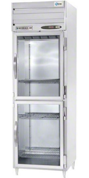 Beverage Air PRD1-1BHG One Section Glass Half Door Pass-Thru Refrigerator, 6 Amps, 60 Hertz, 1 Phase, 115 Volts, Doors Access Type, 24 Cubic Feet Capacity, Top Mounted Compressor, All Stainless Steel Construction, Swing Door Style, Glass Door Type, 1/3 Horsepower, 4 Number of Doors, 3 Number of Shelves, 1 Sections, 36 - 38 Degrees F Temperature Range,78.5