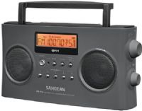 Sangean PR-D15 FM-Stereo RDS (RBDS)/AM Digital Tuning Portable Receiver, Dark Gray, 200mm Ferrite AM Antenna Bar to Allow Best AM Reception, 10 Station Presets (5 FM, 5 AM), Easy to Read LCD Display with Backlight, Excellent Reception and Stereo Audio Performance, Stereo/Mono Switch, Rotary Treble and Bass Control, Loudness On/Off, UPC 729288020165 (PRD15 PR D15 PRD-15) 
