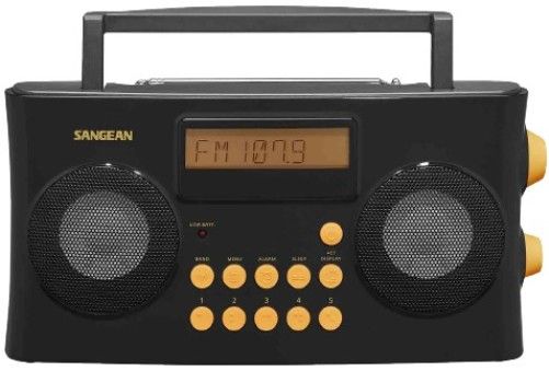 Sangean PR-D17 AM/FM-RDS Portable Radio Specially Designed for the Visually Impaired with Helpful Guided Voice Prompts, Black, Large Easy To Read LCD Display With Backlight, 10 Station Presets (5 AM, 5 FM), Specially Designed For The Blind And Partially Sighted, Excellent Reception And Stereo Audio Performance, Stereo/Mono Switch, UPC 729288020240 (PRD17 PR D17 PRD-17)