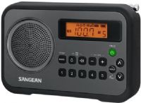Sangean PR-D18BK FM-Stereo/AM Digital Tuning Portable Receiver, Gray/Black, 10 Station Presets (5 FM, 5 AM), Easy to Read LCD Display with Backlight, Adjustable Tuning Step, Auto Seek Stations, Clock Available, 2 Alarm Timers by Radio or Buzzer, HWS (Humane Wake System) Buzzer, Adjustable Sleep Timer, Snooze Function, UPC 729288020189 (PRD18BK PR-D18-BK PRD18-BK PR-D18 PR D18BK PRD18) 