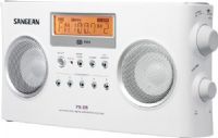 Sangean PR-D5 FM-Stereo RBDS/AM Digital Tuning Portable Receiver, White, 200mm Ferrite AM Antenna Bar to Allow Best AM Reception, 10 Memory Preset Stations (5 FM, 5 AM), Easy to Read LCD Display with Backlight, PLL Synthesized Tuning System, Excellent Reception and Stereo Audio Performance, Selectable Stereo/Mono Switch, UPC 729288029250 (PRD5 PR-D5 PR D5) 