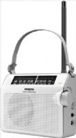 Sangean PR-D6WH FM/AM Compact Analogue Tuning Portable Receiver, White, Excellent Audio and Reception, Rotary Bass and Treble Control, Dial Scale Display, Earphones Output Power 3 + 3 mW, 3 Inches Speaker Size, 4 Ohms Impedance, Rotary Tuning, UPC 729288070535 (PRD6WH PR-D6-WH PR-D6 WH PRD6 PR D6) 