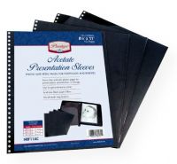 Prestige HRF17AC Acetate Presentation Sleeves 14 x 17; Economic acetate sleeves constructed with photo-safe plastic and acid-free black paper; Multi-hole punching to fit portfolios and binders; Shipping Weight 0.56 lb; Shipping Dimensions 17.25 x 14.62 x 0.12 in; UPC 088354805335 (PRESTIGEHRF17AC PRESTIGE-HRF17AC BINDER OFFICE) 