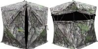 Primos 65103 Blind Luck Ground Blind; Ground Swat Grey Camouflage; Perfect for 2-Bowunters or 2+ rifle hunters; Base Dimensions 58"x 58"; 77" Hub-to-Hub; 77" Height; 180º full front view with silent slide window adjustment system; Exclusive Dura-Matte HD Poly Brushed Fabric; Soft, quiet and low sheen for blending into natural surroundings; UPC 010135651039 (PRIMOS65103 PRIMOS-65103 PRI-65103 PRI65103 65-103 651-03) 