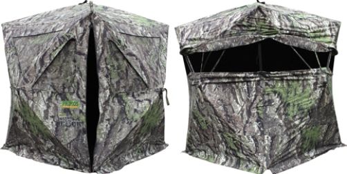 Primos 65103 Blind Luck Ground Blind; Ground Swat Grey Camouflage; Perfect for 2-Bowunters or 2+ rifle hunters; Base Dimensions 58