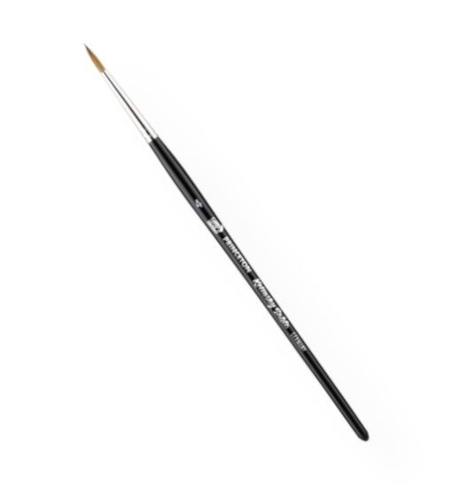 Princeton 7050R-4 Kolinsky Sable Round 4 Brush; These short handle watercolor brushes are made with the finest natural Kolinsky sable hair; The handle is finished with black lacquer and the brush head is connected by a seamless nickel ferrule; The natural hair ensures a generous belly for maximum water holding capacity and for maintaining a controlled, fine point; Shipping Weight 0.22 lb; UPC 757063705075 (PRINCETON7050R4 PRINCETON-7050R4 PRINCETON-7050R-4 PRINCETON/7050R4 PAINTING)