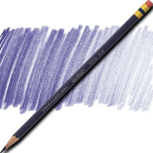 Prismacolor 20058 Col-Erase Pencil With Eraser, Violet, Barrel, Dozen; Featuring a unique lead that produces a brilliant color yet erases cleanly and easily, making them particularly well-suited for blueprint marking and bookkeeping entries; Each individual color is packaged 12/box; UPC 070530200584 (PRISMACOLOR20058 PRISMACOLOR 20058 COL-ERASE COL ERASE VIOLET PENCIL)