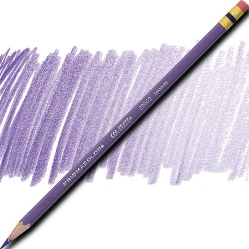 Prismacolor 20062 Col-Erase Pencil With Eraser, Lavender, Barrel, Dozen; Featuring a unique lead that produces a brilliant color yet erases cleanly and easily, making them particularly well-suited for blueprint marking and bookkeeping entries; Each individual color is packaged 12/box; UPC 070530200621 (PRISMACOLOR20062 PRISMACOLOR 20062 COL-ERASE COL ERASE LAVENDER PENCIL)