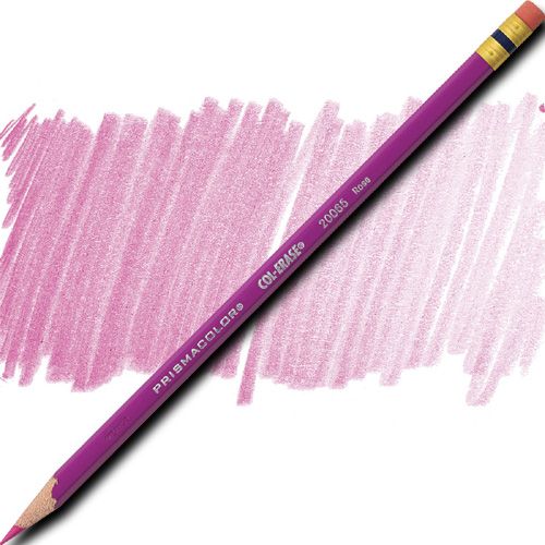 Prismacolor 20065 Col-Erase Pencil With Eraser, Rose, Barrel, Dozen; Featuring a unique lead that produces a brilliant color yet erases cleanly and easily, making them particularly well-suited for blueprint marking and bookkeeping entries; Each individual color is packaged 12/box; UPC 070530200652 (PRISMACOLOR20065 PRISMACOLOR 20065 COL-ERASE COL ERASE ROSE PENCIL)