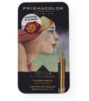 Prismacolor 3596T Premier Colored Pencil 12-Color Set; Thick, soft leads made with permanent pigments are smooth, slow wearing, blendable, water-resistant and extremely light-fast; Set includes 12 pencils: Canary Yellow, Orange, Crimson Red, Violet, Violet Blue, True Blue, Apple Green, Grass Green, Sienna Brown, Dark Brown, Black, White; UPC 070735035967 (PRISMACOLOR3596T PRISMACOLOR-3596T DRAWING SKETCHING) 