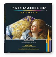 Prismacolor E731 Verithin Premier Pencil 24 Color Set; Variety of colors; Strong leads; Richly saturated pigments; Lightfast; Hardened leads sharpen to a fine point and resist crumbling; Artist Quality Colored Pencils; Dimension 7.25” x 6.75” x 0.5”; Weight 0.31 Lbs; UPC 07073502427 (PRISMACOLORE731 PRISMACOLOR-E731 E-731 E/731 PRISMA COLOR DRAWING) 