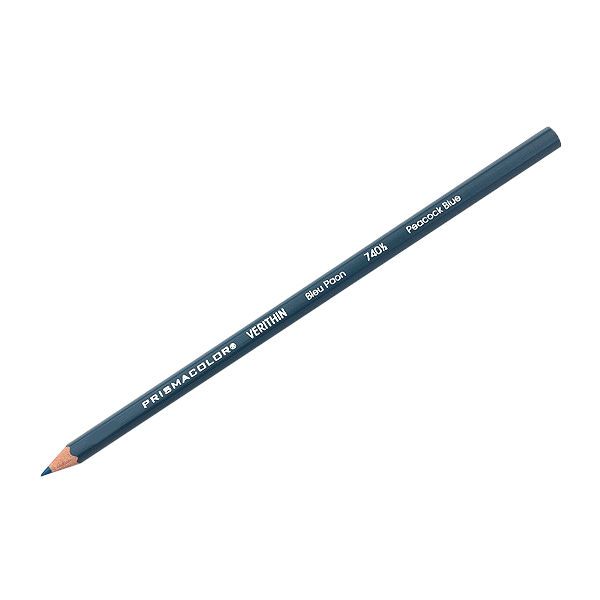 Prismacolor E740  Verithin Premier Pencil Peacock Blue, 12 Box; Strong leads that sharpen to a needle point; Perfect for making check marks or accounting ledger entries; The brilliant colors will not smear, even when wet;  Individual colors packaged 12/box; Dimensions  8.00