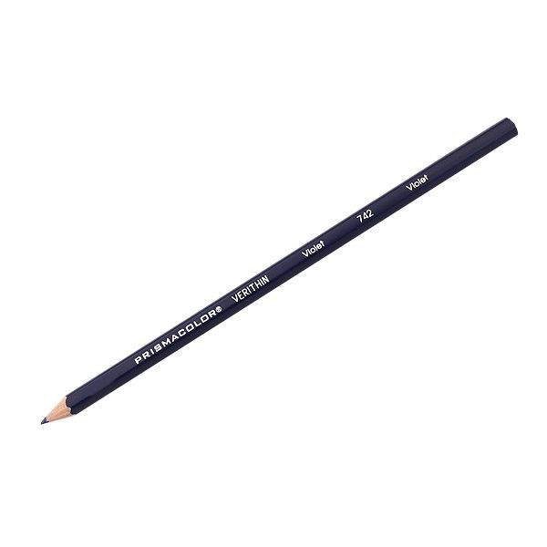 Prismacolor E742 Verithin Premier Pencil Violet, 12 Box; Strong leads that sharpen to a needle point; Perfect for making check marks or accounting ledger entries; The brilliant colors will not smear, even when wet;  Individual colors packaged 12/box; Dimensions  7.25