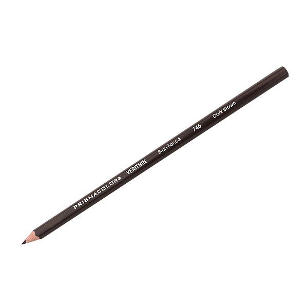 Prismacolor E746 Verithin Premier Pencil Dark Brown, 12 Box; Strong leads that sharpen to a needle point; Perfect for making check marks or accounting ledger entries; The brilliant colors will not smear, even when wet;  Individual colors packaged 12/box; Dimensions  8.00
