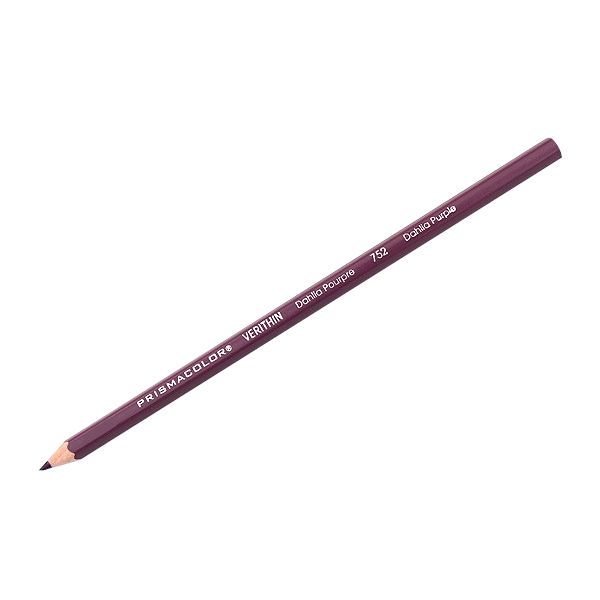 Prismacolor E752 Verithin Premier Pencil Dahlia Purple, 12 Box; Strong leads that sharpen to a needle point; Perfect for making check marks or accounting ledger entries; The brilliant colors will not smear, even when wet;  Individual colors packaged 12/box; Dimensions  8.00