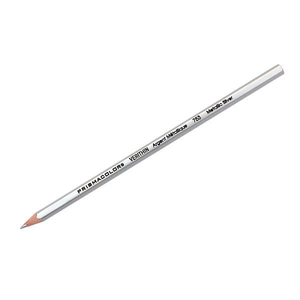 Prismacolor E753 Verithin Premier Pencil Silver, 12 Box; Strong leads that sharpen to a needle point; Perfect for making check marks or accounting ledger entries; The brilliant colors will not smear, even when wet;  Individual colors packaged 12/box; Dimensions  7.25