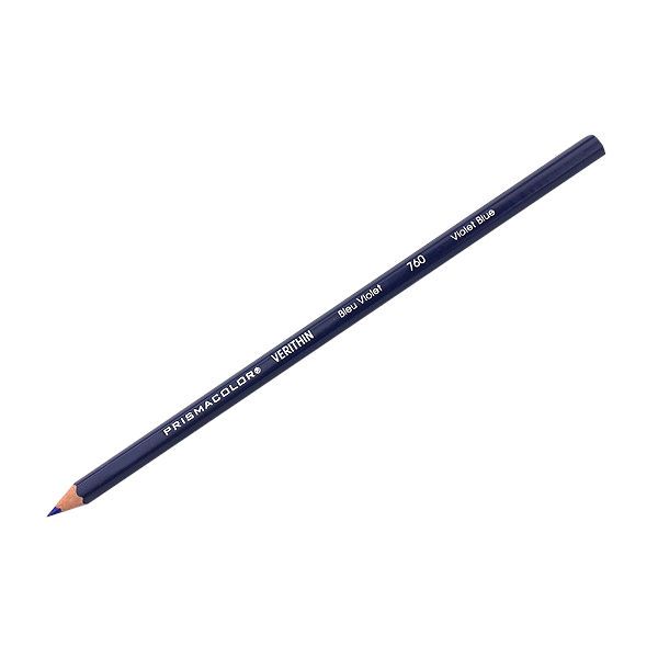 Prismacolor E760 Verithin Premier Pencil Violet Blue, 12 Box; Strong leads that sharpen to a needle point; Perfect for making check marks or accounting ledger entries; The brilliant colors will not smear, even when wet;  Individual colors packaged 12/box; Dimensions  8.00