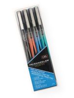 Prismacolor SN14172 Premier Fine Line Marker 4-Color Set; Permanent, premium pigmented ink is non-toxic, archival quality, acid-free, and light-fast; It is also water-resistant, has no bleed through and is smear-resistant when dry; Results may vary based on paper characteristics; Ideal for crisp lines and detail work; Great for quick sketching, outlining, and creating texture; UPC 070735141729 (PRISMACOLORSN14172 PRISMACOLOR-SN14172 DRAWING) 