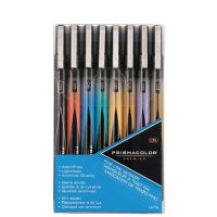 Prismacolor SN14174 Premier, Fine Line Marker 8 Color Set; Permanent, premium pigmented ink is nontoxic, archival quality, acid-free, and light-fast; It is also water resistant, has no bleed through and is smear resistant when dry; Results may vary based on paper characteristics, Ideal for crisp lines and detail work; Great for quick sketching, outlining, and creating texture; Dimension 5.5” x 0.5” x 3.4”; Weight 1.00 lbs; UPC 070735141743 ( PRISMACOLOR-FINE-LINE PRISMACOLOR-SN14174 PRISMACOLORS 