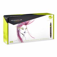 Prismacolor SN1773302 Premier, Double Ended Brush Markers 48 Color Set; Variety of colors, Alcohol base ink, Dual ended markets, Offer a flexible stroke on  one end and précises lines on the other one, perfect for artist of all skill level, Dimension 3.5” x 13” x 6.6”; Weight 2.6 lbs; UPC 070735002525 (PRISMACOLORSN1773302 DOUBLE-ENDED SN-1773302 PRISMACOLOR-1773302 DRAWING PRISMACOLOR-SN1773302 PRISMACOLOR-SN-1773302) 