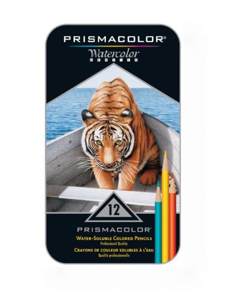 Prismacolor SN4064 Premier, Premier Watercolor Pencil 12 Color Set;  Richly saturated colors, Pigments have excellent solubility for smooth laydown, Artist quality water soluble colored pencils can be used with water and a brush to create translucent, Lightfast, watercolor effects,  Dimensions  8