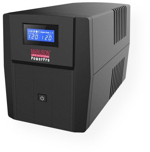 Maruson PRO-1000LCD PowerPro Series 1000VA/600W UPS System; LCD display for more reliable power status feedback; Advance battery management, increases longevity, performance, and reliability; Two boost and one-buck AVR to stabilize input voltage; Dimensions 11.7