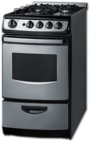 Summit PRO200SSRT Freestanding Gas Range With 4 Burners, 3 cu.ft. Primary Oven Capacity, Broiler Drawer, Viewing Window, In Stainless Steel, 20