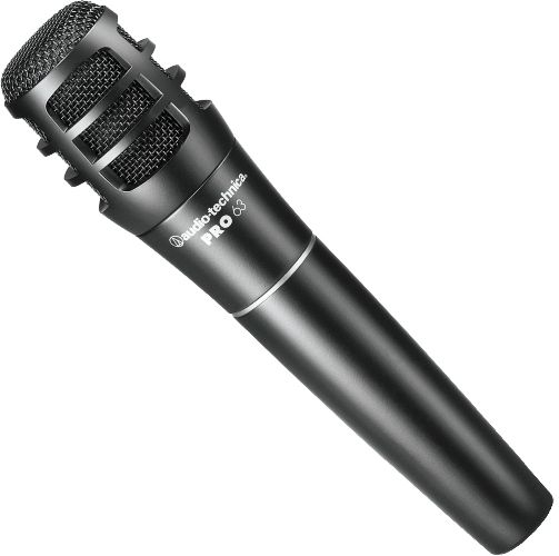 Audio-Technica PRO 63 Cardioid Dynamic Instrument Microphone, Frequency Response 70-16000 Hz, Open Circuit Sensitivity 55 dB (1.7 mV) re 1V at 1 Pa, Impedance 300 ohms, Tuned to make an impact, this mic clarifies the intensity of instruments and vocals, Two-stage ball-type headcase for superior 