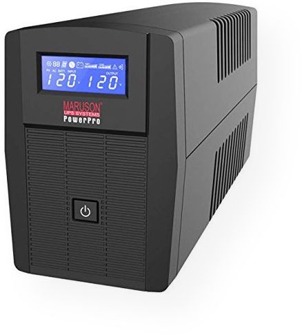 Maruson PRO-800LCD PowerPro Series 800VA/W450 UPS System; LCD display for more reliable power status feedback; Advance battery management, increases longevity, performance, and reliability; Two boost and one-buck AVR to stabilize; Input voltage; Dimensions 11.3