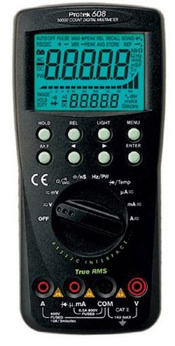 transmission Lover og forskrifter Uforenelig Protek 608 Hanheld Multimeter, 50,000 Count, Advanced DMM with RS-232  Interface (608, PROTEK-608, PROTEK608)