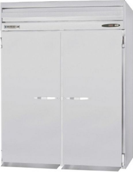 Beverage Air PRT2-1AS Two Section Solid Door Roll Thru Refrigerator, 12 Amps, 60 Hertz, 1 Phase, 115 Volts, Doors Access Type, 78.2 Cubic Feet Capacity, All Stainless Steel Construction, Swing Door Style, Solid Door Type, 1/2 Horsepower, Freestanding Installation Type, 2 Number of Doors, 2 Sections, 36 - 38 Degrees F Temperature Range, 66