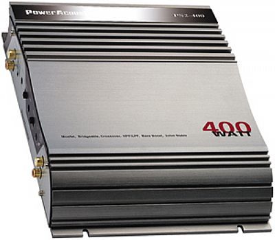 Power Acoustik PS-2400 Two-Channel Power Series Amplifier, 400Watts of  Maximum Power, Variable 40-120 Hz low-pass crossover, Variable 150-1,500 Hz high-pass crossover, Switchable 18 dB bass boost at 40 Hz, Tri-mode capable, 2-ohm stereo/4-ohm mono stable, 3-way protection circuit with distress indicator, 4-gauge power/ground connection (PS 2400 PS2400)