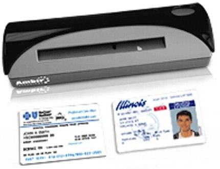 Ambir PS667-AS model PS667 Simplex A6 ID Card Scanner with AmbirScan Software, Ultra compact footprint, High-resolution scanning 600dpi ideal for ID cards, photos, business cards, bank checks and drivers licenses; Available with DocuStart OCR, Commercial grade quality, Connects and powers off USB port, Scan directly to PDF (PS667AS PS667 AS PS-667 PS 667)
