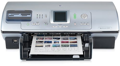 Hewlett Packard Q3388A Remanufactured model Photosmart 8450 Photo Inkjet Printer, Up to 4,800 x 1,200 optimized dpi color, 1,200 x 1,200 black, or 8-ink color, USB, Ethernet, and PictBridge interfaces, Up to 20 ppm black and color speed, 4-by-6 photo as fast as 27 seconds (Q 3388 Q 3388A Q 3388AR Q 3388A-R PS-8450 PS 8450)